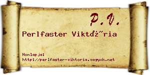 Perlfaster Viktória névjegykártya